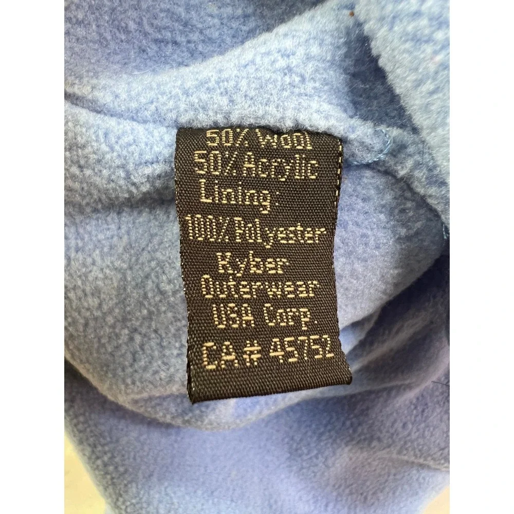 Kyber Outerwear Kids Blue Wool Blend Puppy Dog Knit Trapper Hat Fleece Lined